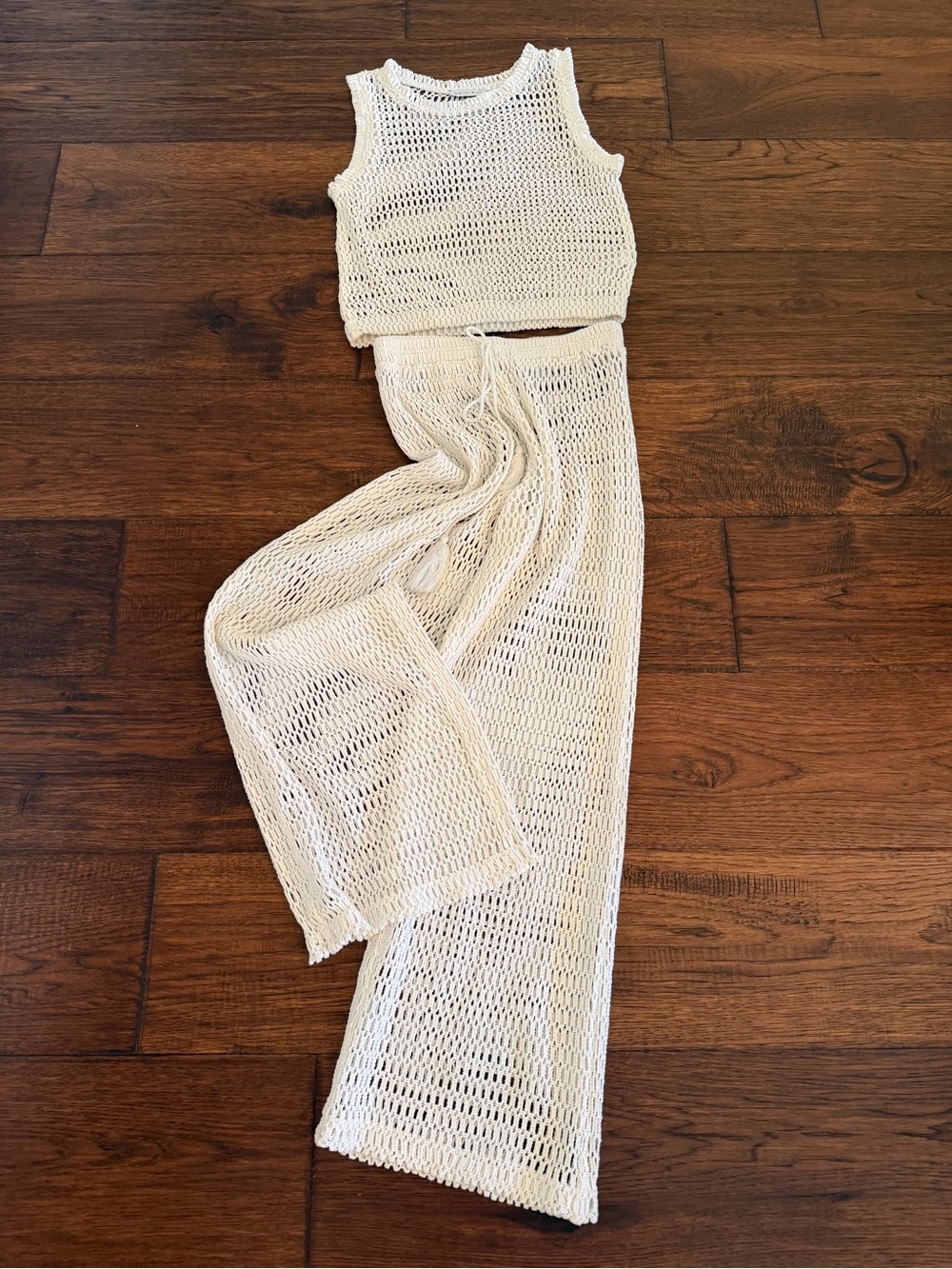 Gianni Bini Women’s Crochet Tank & Pants Set - Cream